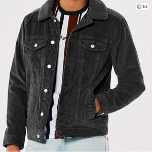 Hollister Sherpa Lined Corduroy Trucker Jacket